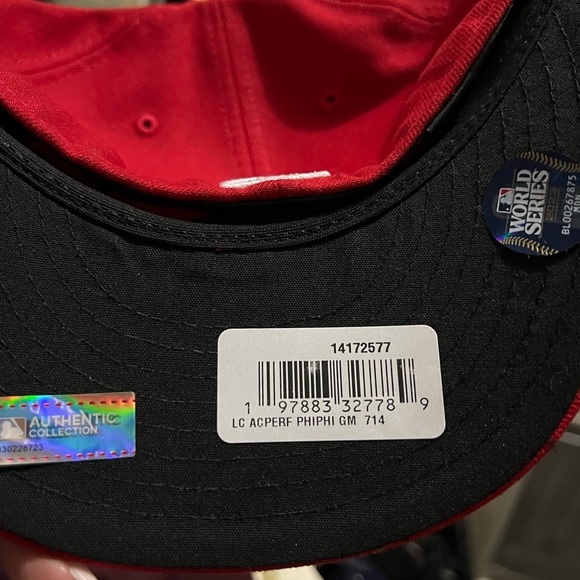 3/$60 NEW New Era Philadelphia Phillies Postseason Low Profile 59FIFTY Hat 7 1/4 - Picture 5 of 6